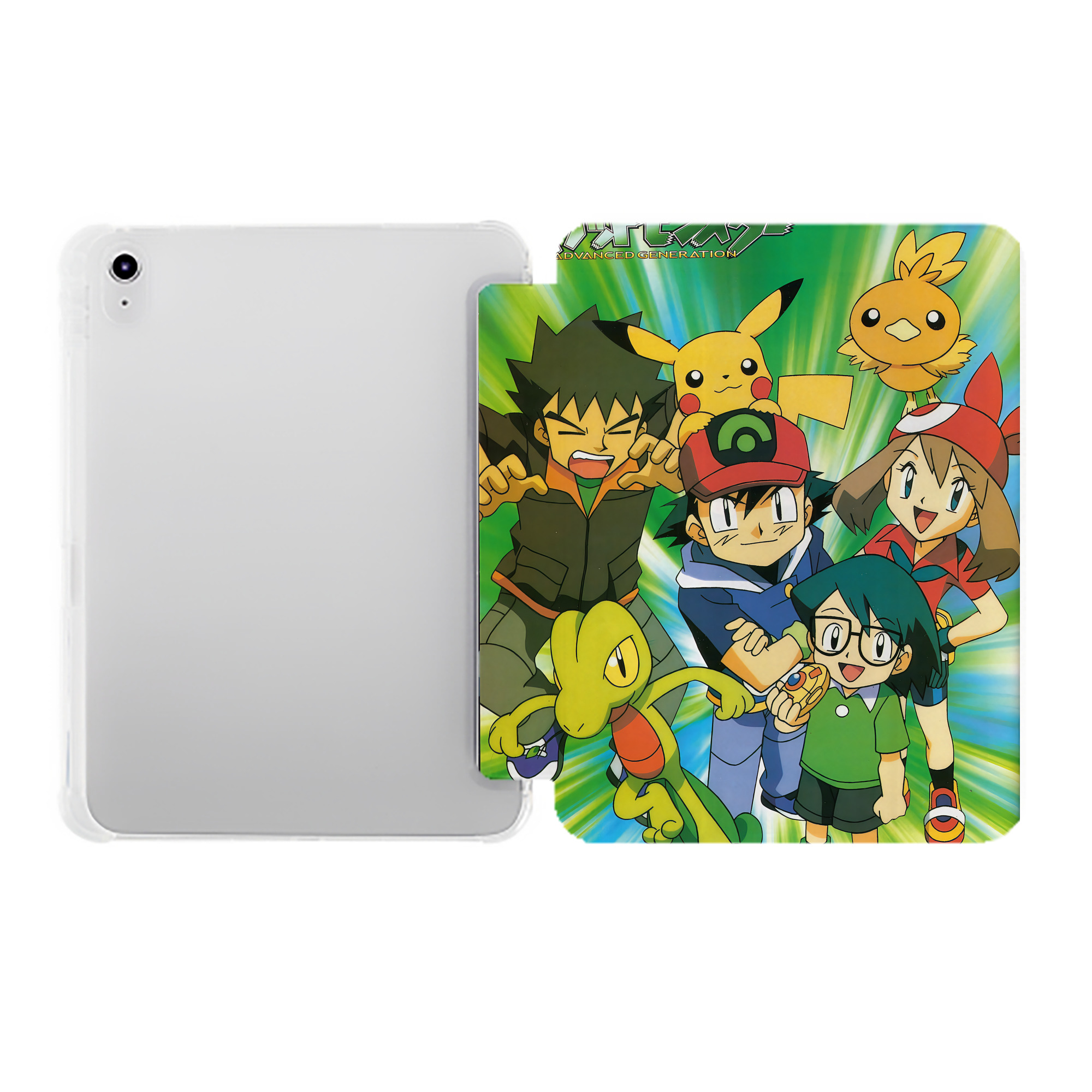 （画像用） ポケットモンスター Pokémon IPad ケース ペン収納付き 三つ折りスタンド PUレザー×シリコン 対応機種9.5/10.5/10.9インチ